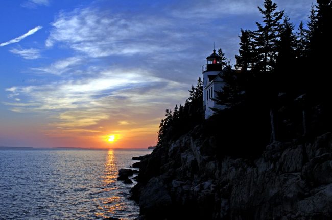 Bass Harbor Head Lighthouse sunset